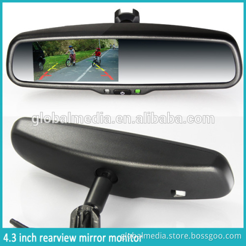 Car interior rear view mirror monitor with digital compass & temperature